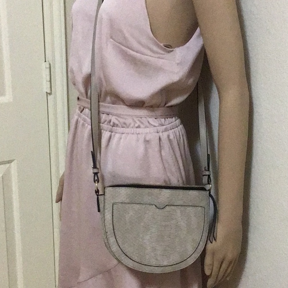 Like new half moon snakeskin crossbody